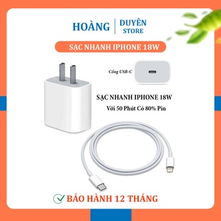 (BH 12 Tháng) Bộ Sạc Nhanh 18W Hàng Chuẩn Cho IPhone 11/ 11 Pro Max/ X/ XS Max/ 8/ 8 Plus