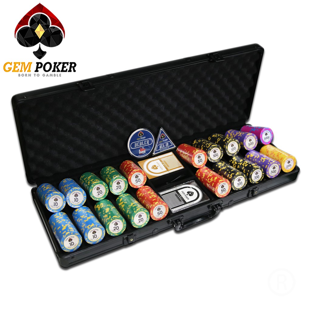 VALI 500 CHIP POKER PHỈNH CLAY "KINGSTAR®" CAO CẤP