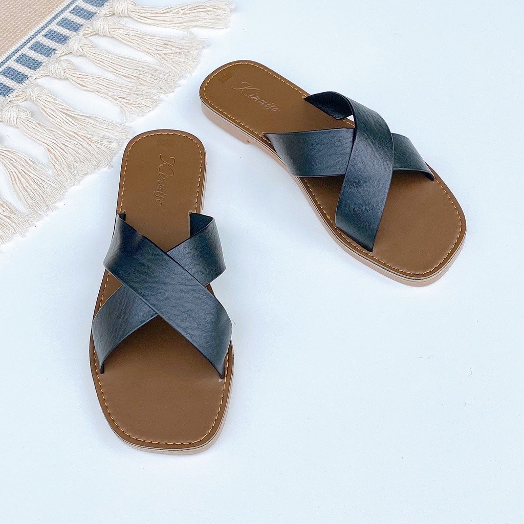 Dép Đế Xẹp Nữ Quai Chéo Thời Trang Thương Hiệu Detaunisex Mã DX02