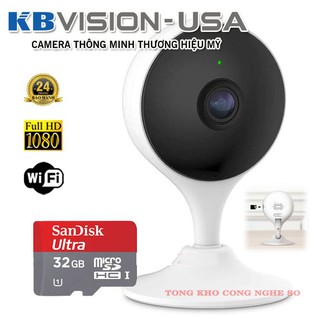 {Giá Hủy Diệt} Camera IP Wifi không dây Full HD 2.0MP KN-H21W - Hàng chính hãng Tặng kèm thẻ nhớ tùy chọn .