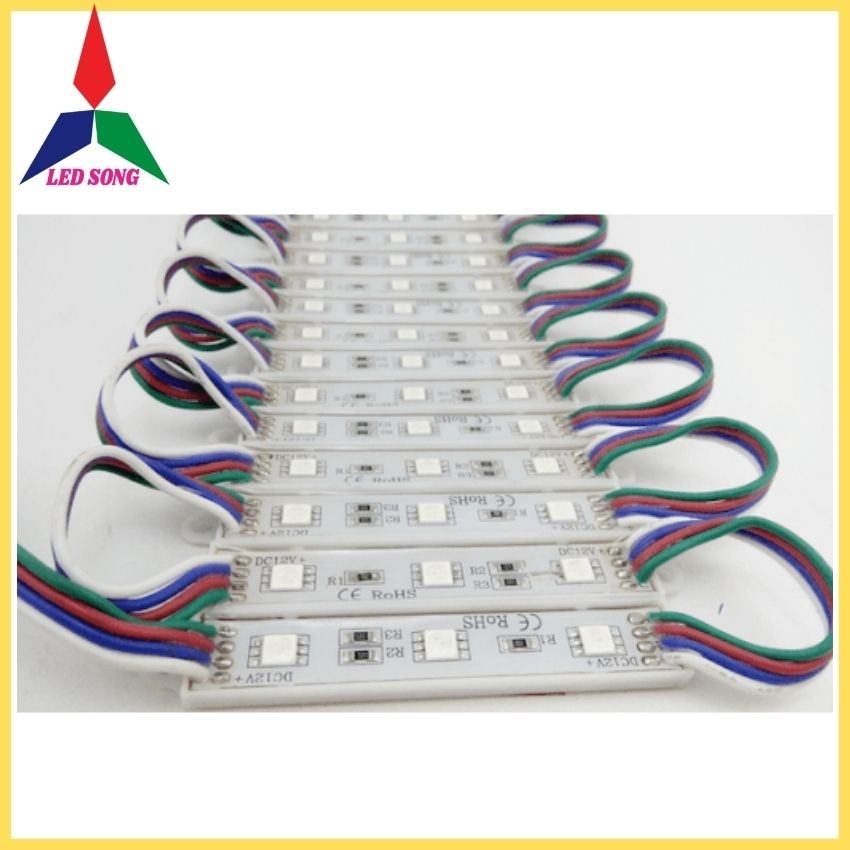 Led Hắt 3 Bóng 7 Màu rgb 12v Vỉ 20 Thanh
