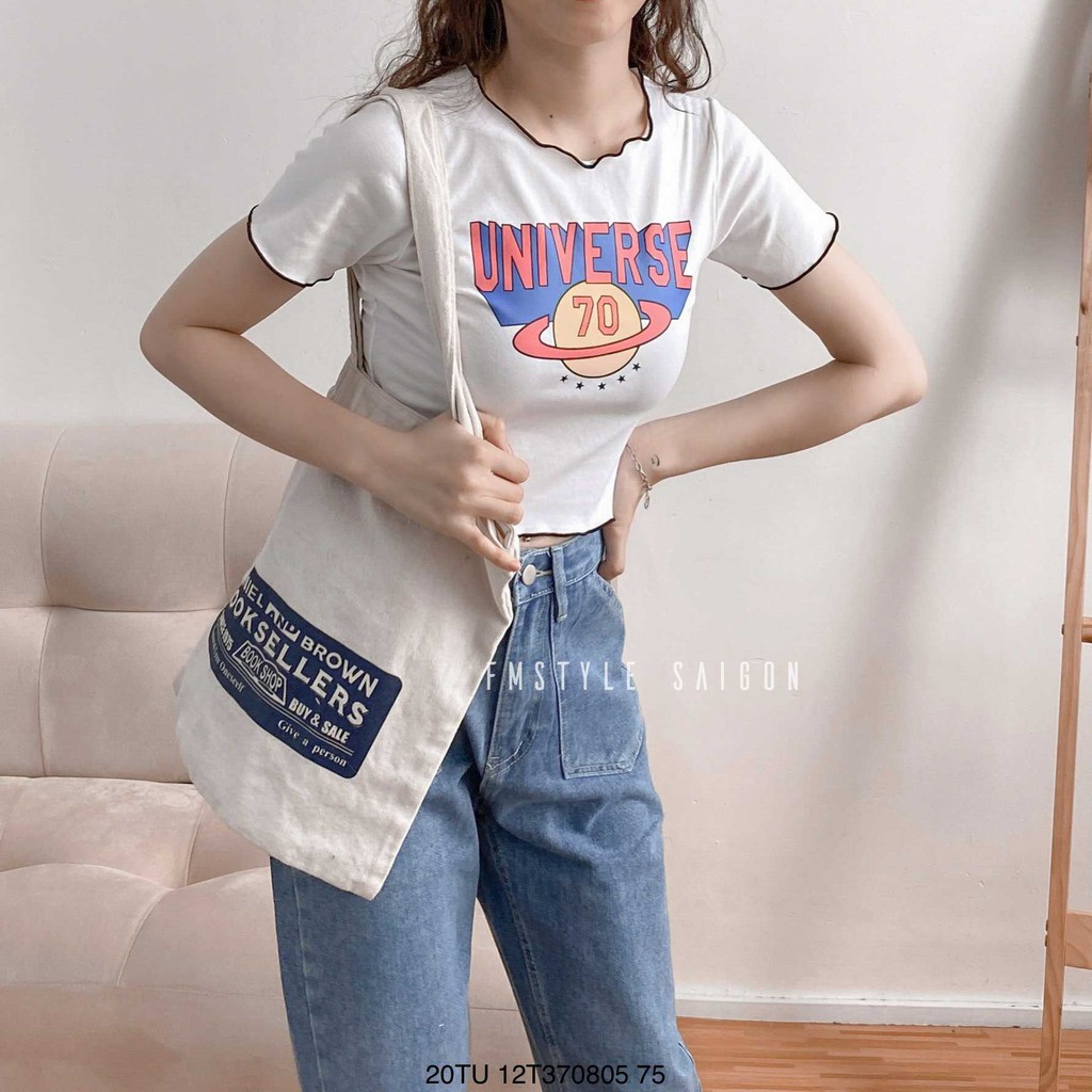 ÁO THUN TAY NGẮN CUỐN BIÊN IN QUEEN (20TU12T370805) | BigBuy360 - bigbuy360.vn