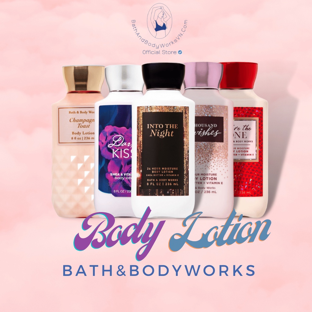 Lotion Sữa dưỡng thể Bath And Body Works cấp ẩm và làm sạch cho da, đa dạng mùi hương.