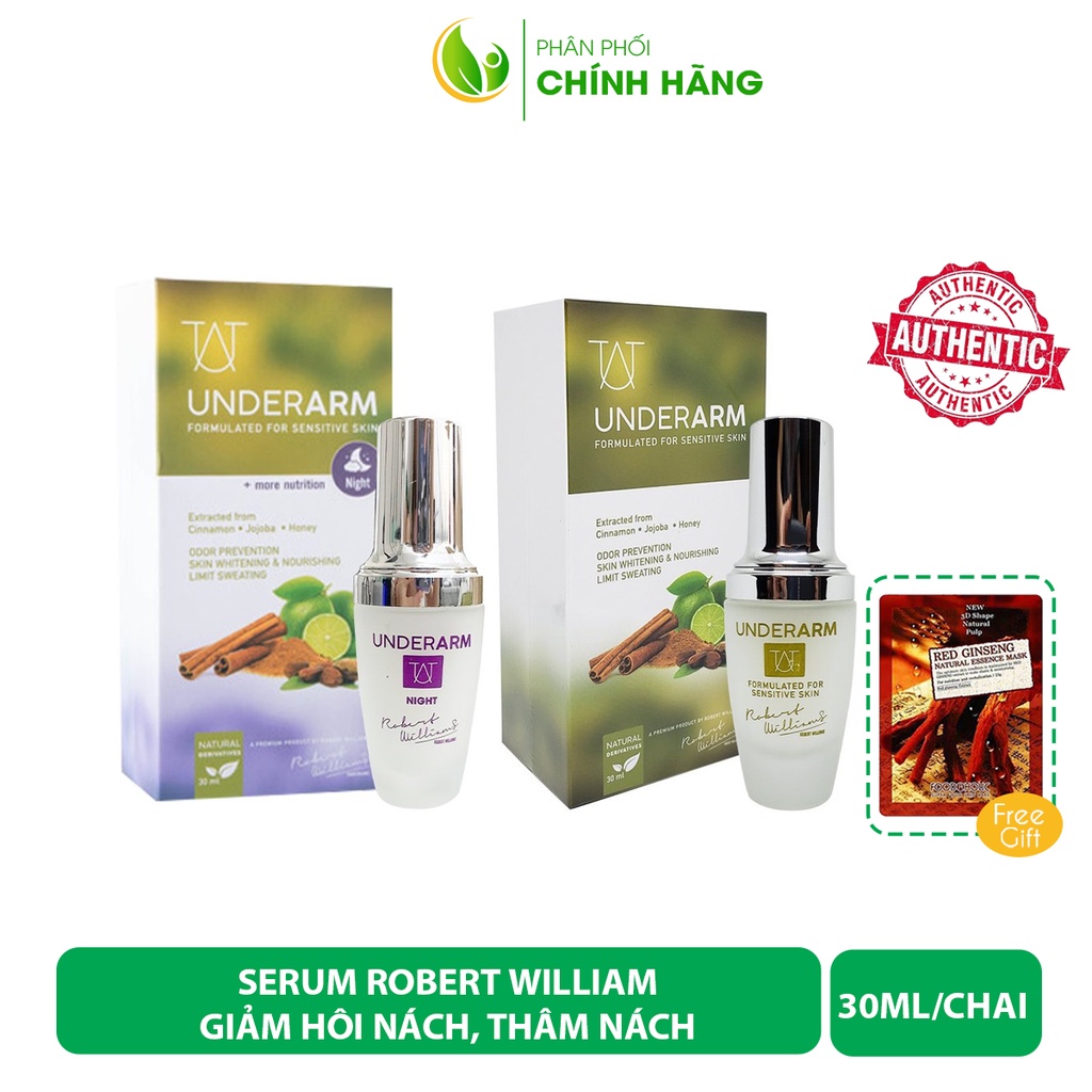 Serum nách Robert Williams UnderAm Giảm Hôi Nách, Thâm Nách (Ban Ngày và Ban Đêm)