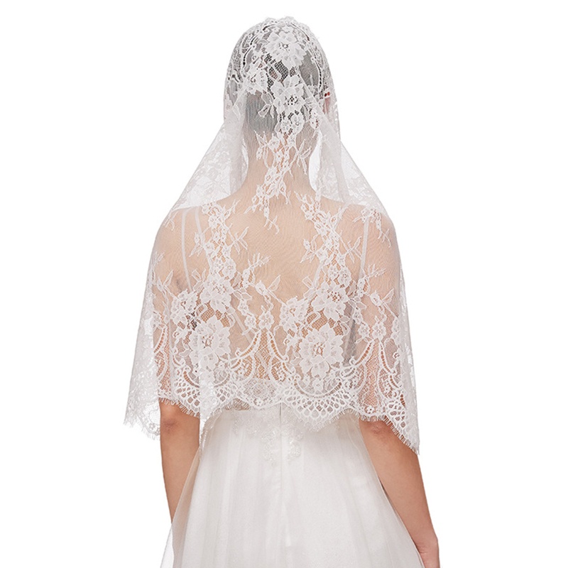 Mạng Che Mặt Họa Tiết Ren Hoa Cho Nhà Thờ Nhà Thờ Mantilla La Tinh