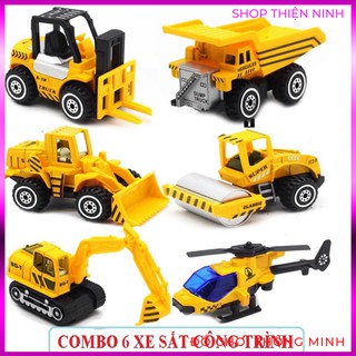 BỘ 6 XE CÔNG TRÌNH BẰNG SẮT VÀ NHỰA