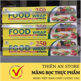 Màng bọc thực phẩm loại hộp 30cm x 250Y có thanh cắt - Hàng Việt Nam chất lượng cao