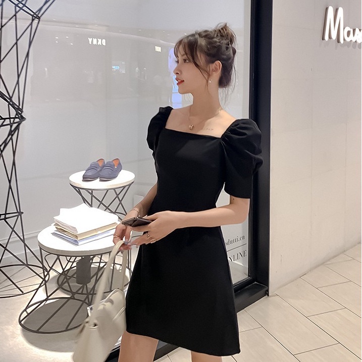Đầm Mùa Hè Hàn Quốc Tay Phồng Hở Vai Mới Cho Nữ