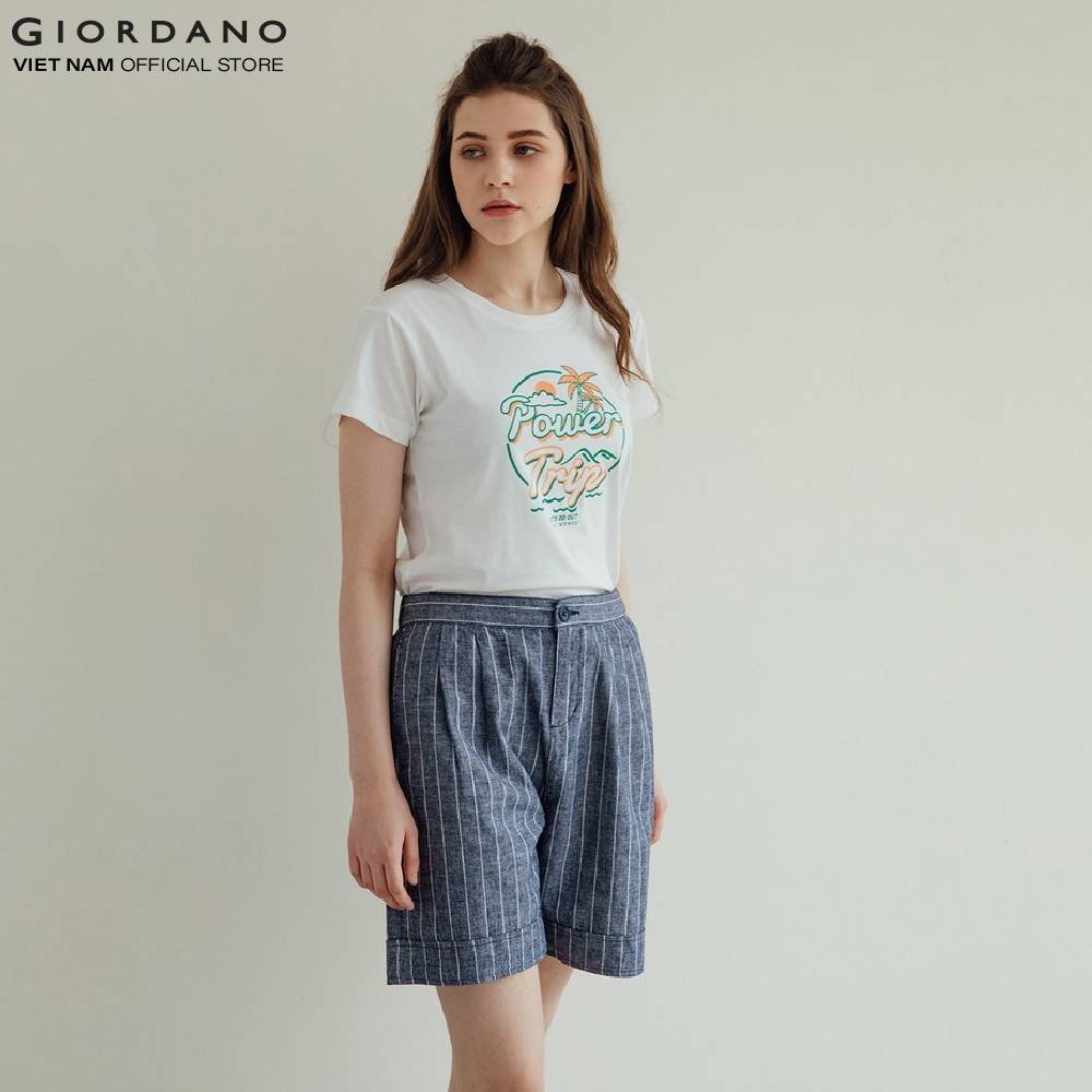 Quần Shorts Linen Nữ Giordano 05400233