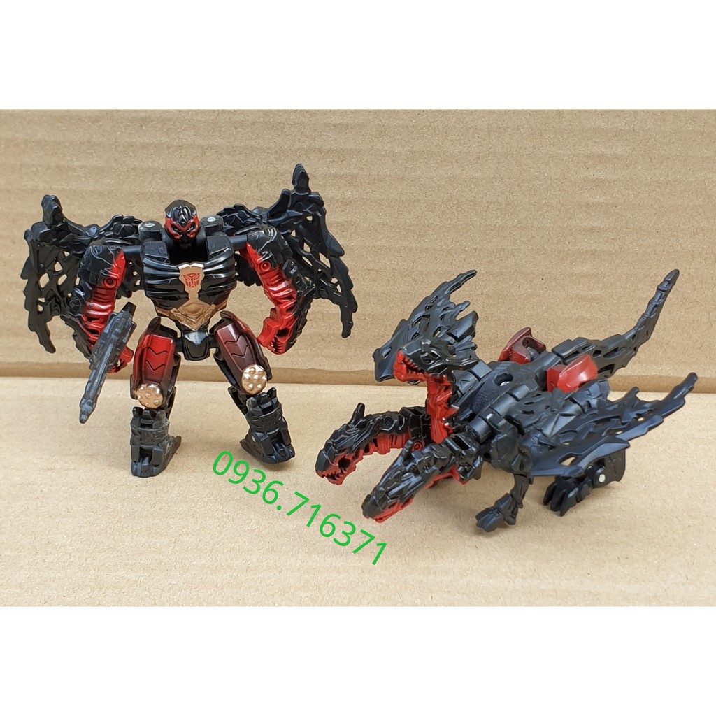 Robot Mini cao 6,5cm biến hình nhiều bước thành rồng 3 đầu Dragonstorm Transformers - Hasbro