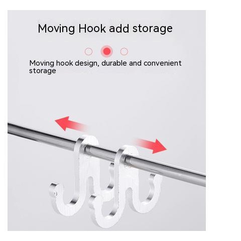 Móc Treo Quần Áo Gắn Tường Bằng Nhôm Hình Tam Giác Nhỏ Gọn Tiết Kiệm Không Gian