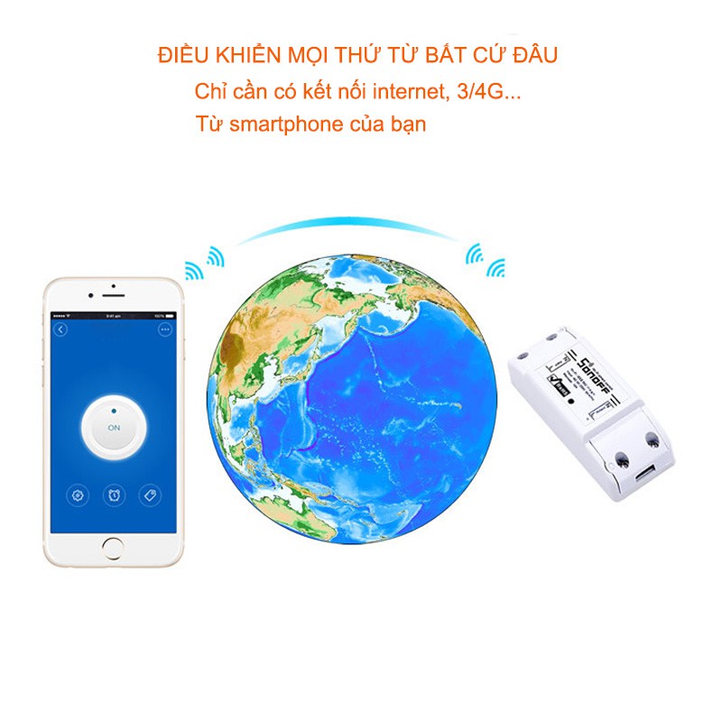 Bộ van nước điện từ D15 và công tắc thông minh điều khiển bằng smartphone 220V