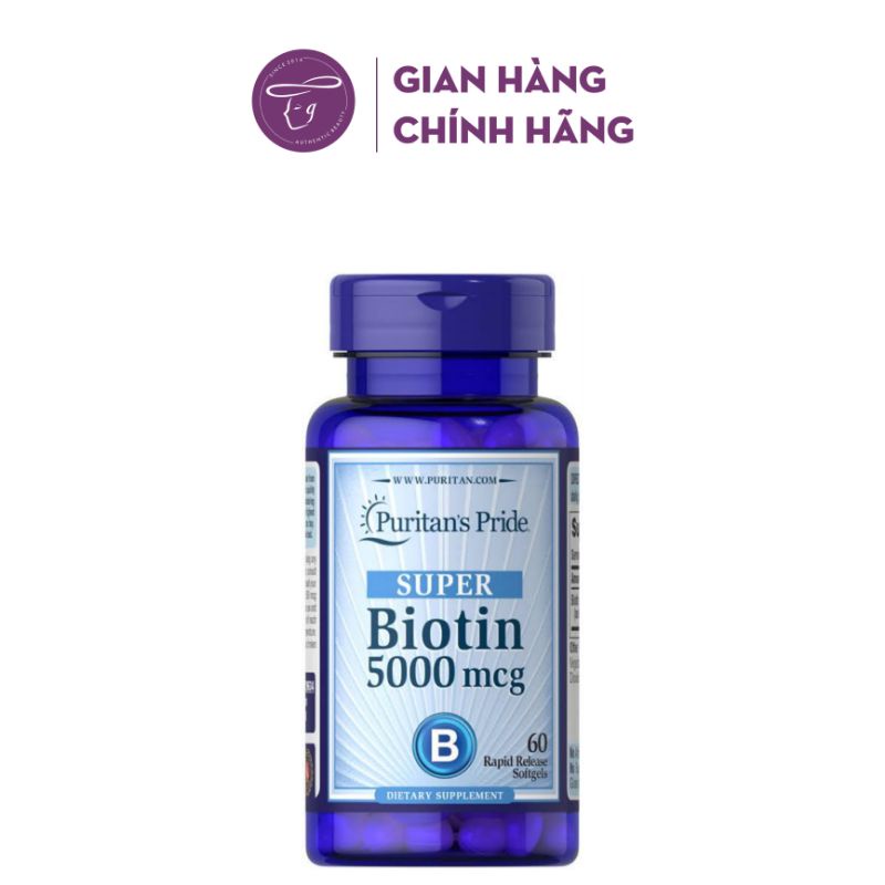 Viên uống mọc tóc, đẹp da Puritan's Pride Biotin 5000mcg và 10000mcg