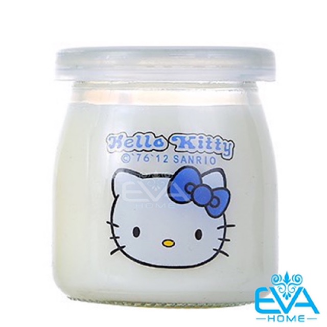 Bộ 6 Hũ Thuỷ Tinh Đựng sữa chua khổng Lồ In Hình Cute 200 Ml