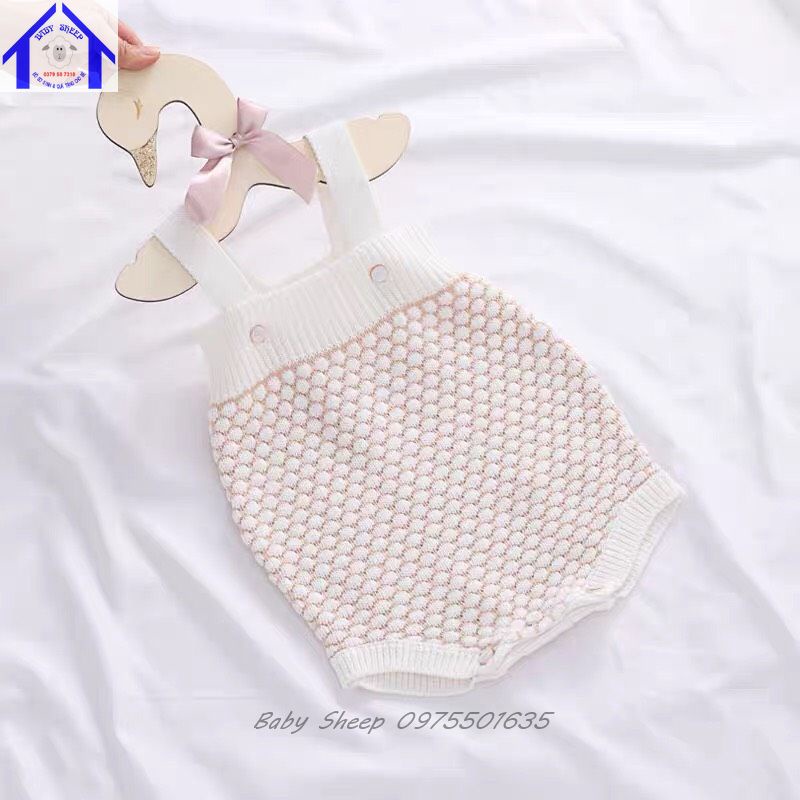 Set Yếm len Kèm Áo Khoác Cardigan hàng Quảng Châu Cao Cấp Cho Bé Gái từ 0-3 tuổi Cực Xinh Xắn Đáng Yêu