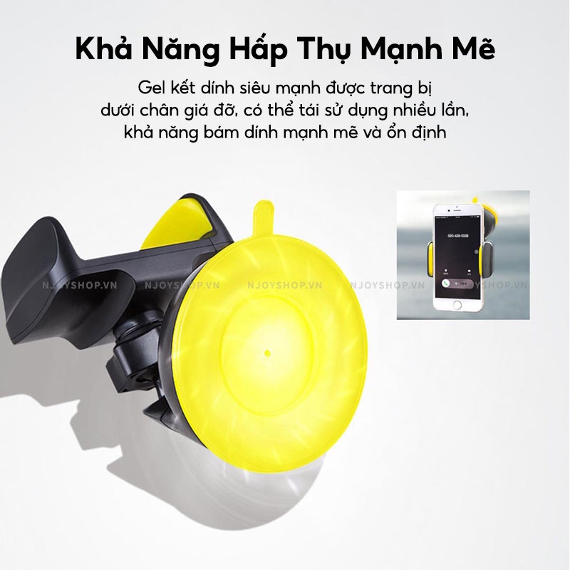 Giá Đỡ Hoco Ca5 Xoay 360 Độ Hít Chân Không Gắn Kính Ô Tô Tablo Để Bàn Dùng Kẹp Điện Thoại Di Động