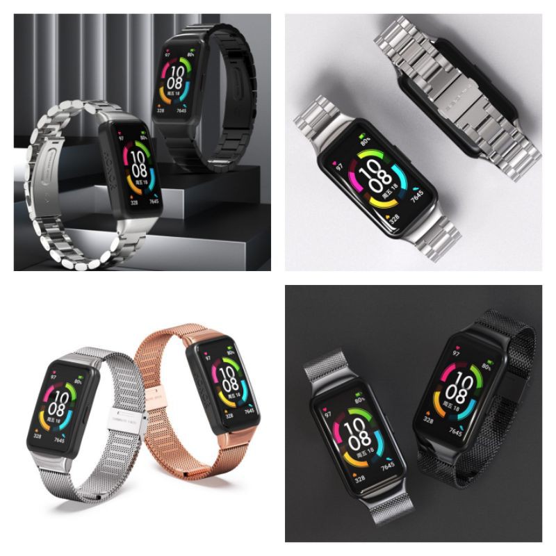 (SẵnVN) Dây đeo kim loại Milanese / Mắt to Huawei band 6 / Honor band 6 / Honor band 5 / 4 ( honorband 4 / 5 )