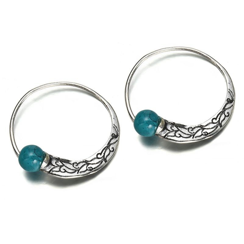 Khuyên Tai Tròn Phong Cách Bohemian Cổ Điển Dành Cho Nữ