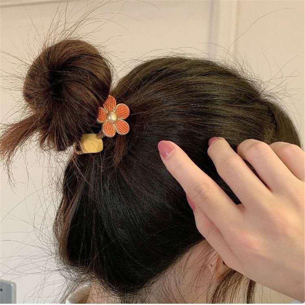 Dây Cột Tóc Đuôi Ngựa Hình Hoa Hướng Dương Cho Nữ