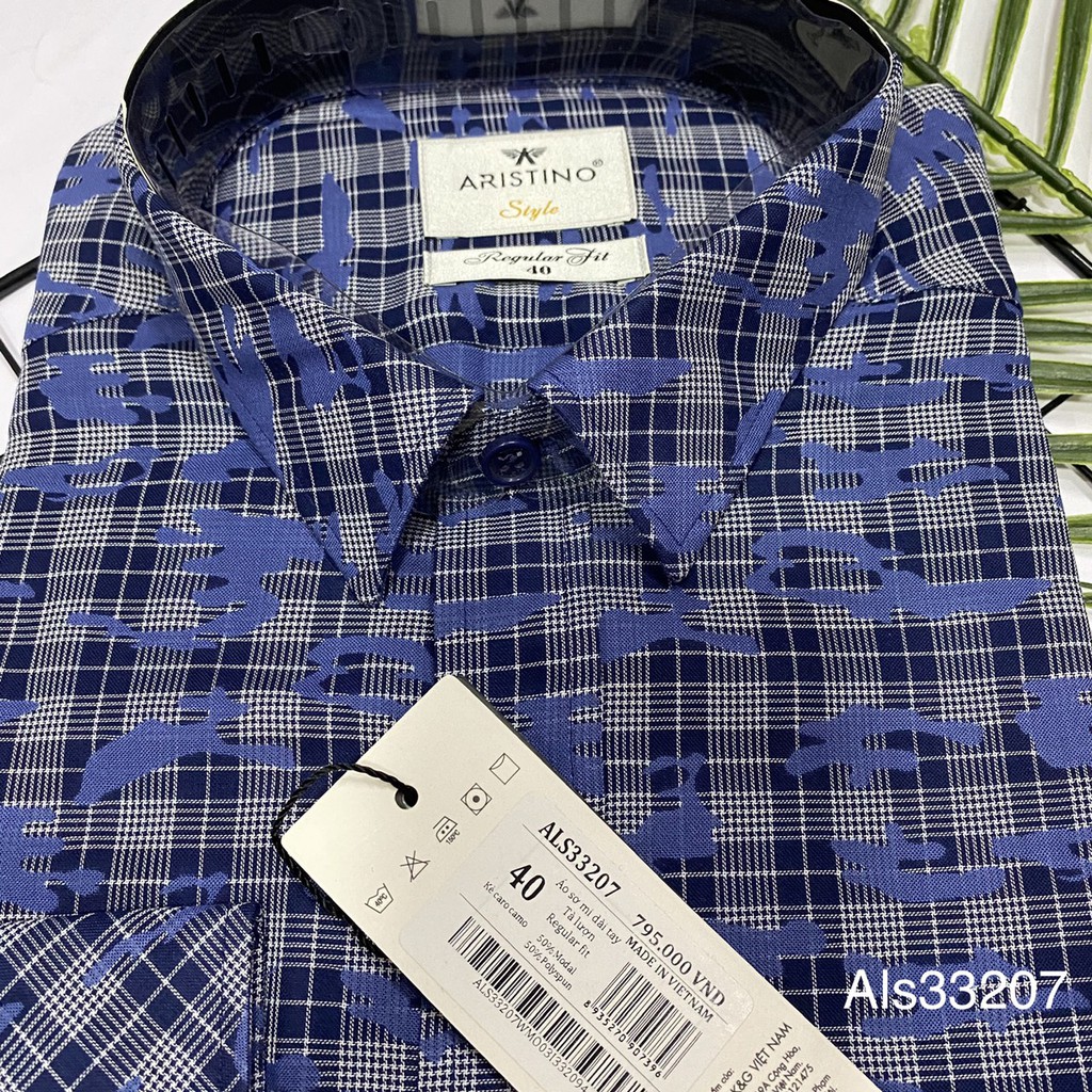 Áo sơ mi nam ARISTINO dài tay sợi sồi from reguler ALS33207