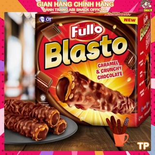 Xả Kho Bánh xốp ống socola 5 lớp giòn Fullo Blasto-Hàng nhập Indonesia-cây 18g