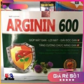 Bổ gan arginin 600 - nguyên liệu nhập khẩu mỹ - arginin - cà gai leo - hộp 60 viên - usa pharma
