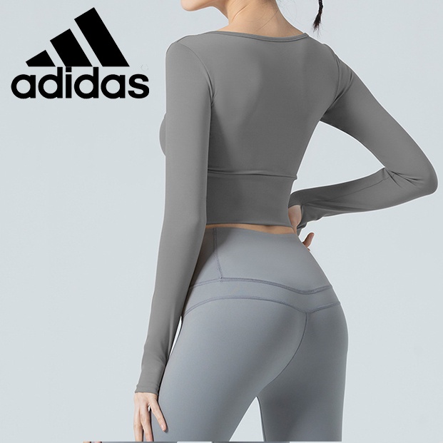 Adidas Áo Thun Thể Thao Dài Tay Chất Liệu Nhanh Khô Cao Cấp Thời Trang Dành Cho Nữ
