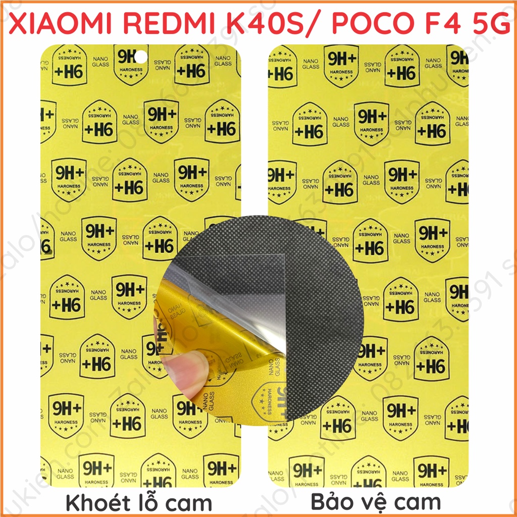 Dán cường lực Xiaomi redmi k40s / Poco F4 5G nano siêu bền các loại