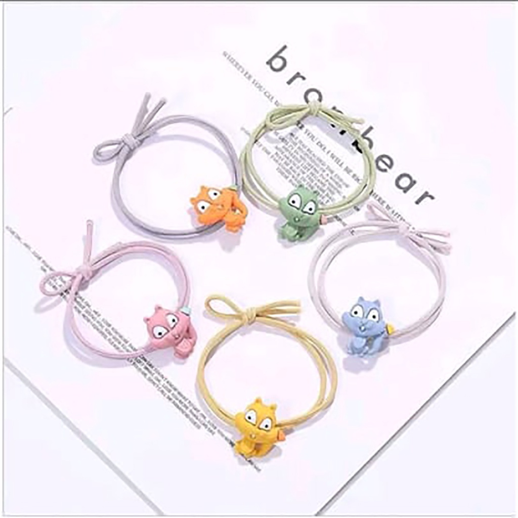 Combo 5 dây buộc tóc hình cúc họa mi, voi, bơ, trứng, ngọc trai, gấu, sóc siêu đáng yêu - Cột tóc nữ DCTN