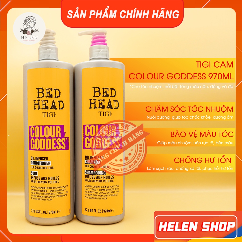 Cặp Dầu Gội Xả TIGI BED HEAD Cam 400ML 970ML - Nâng Màu Tỏa Sáng - Hàng Chính Hãng