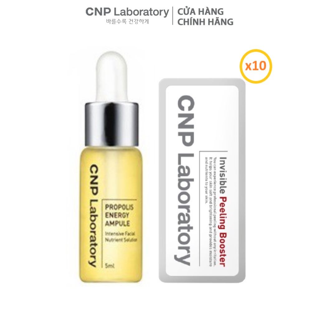 Combo Tinh chất keo ong tái tạo phục hồi da & 10 gói Gel tẩy tế bào chết thế hệ CNP Laboratory Gimmick
