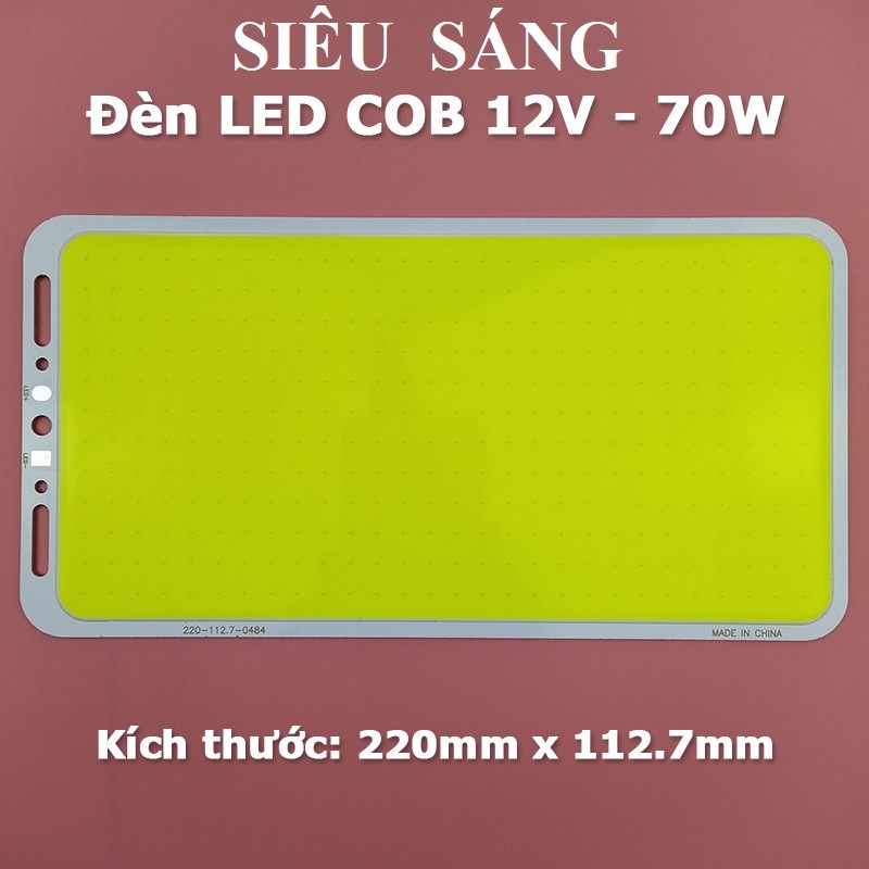 Bảng đèn led 12V 70W siêu sáng 336 LED loại tốt độ bền cao đã hàn sẵn dây chờ tiện dụng đèn cắm trại