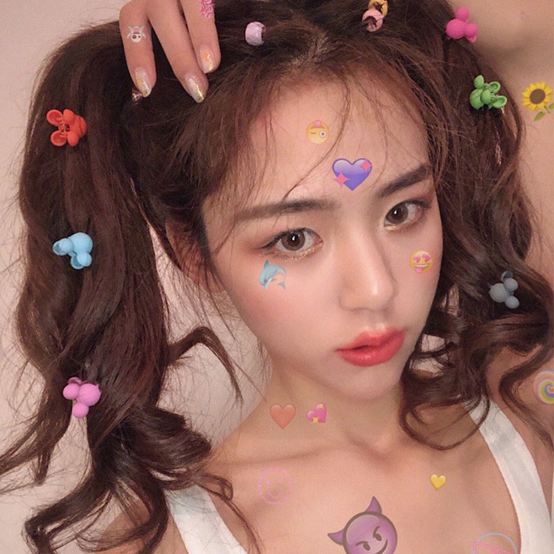 Kẹp Tóc Hình Hoa Mini Nhiều Màu Sắc Ngọt Ngào Đáng Yêu Cho Bé