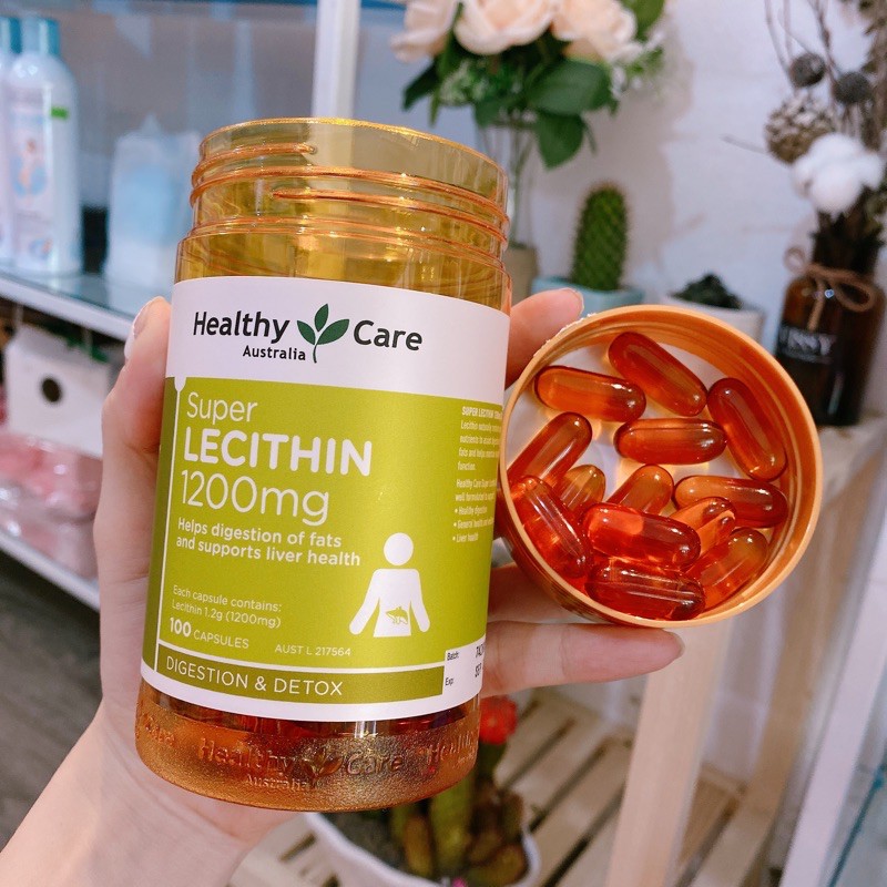 Viên uống Mầm đậu nành của Úc Healthy Care Super Lecithin 1200mg 100 viên