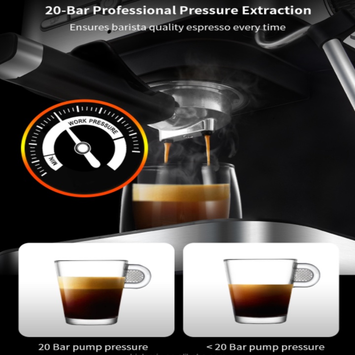 Máy pha cà phê Espresso cao cấp CM6866, công suất 1050W. Thương hiệu BioloMix [CHÍNH HÃNG - BẢO HÀNH 1 NĂM]