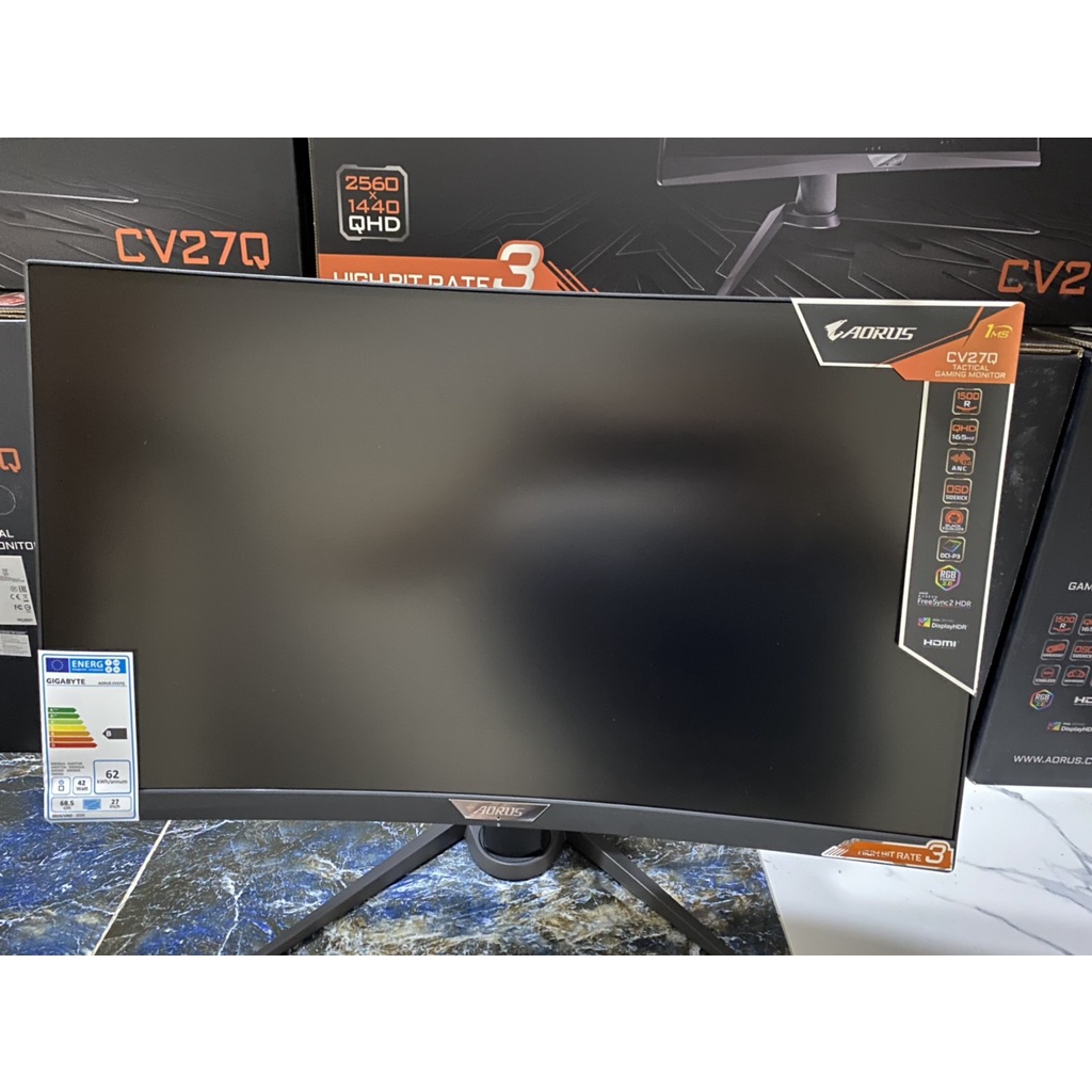 [BÁN LỖ XIN ĐÁNH GIÁ] MÀN HÌNH 2K GIGABYTE AORUS CV27Q 27″ (QHD/VA/165HZ/1MS) độ phân giải 2560 x 1440 Chính hãng BH 36T