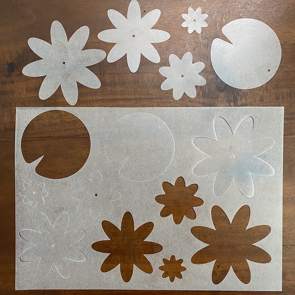 Hoa s.ú.n.g nhựa co nhiệt plastic shrink cắt sẵn làm thủ công handmade diy