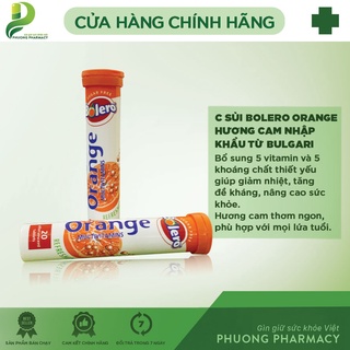 C sủi Bolero Multivitamins Orange 20v/tuýp – Bổ sung vitamin cho cơ thể, tăng cường sức đề kháng vị cam tươi thơm ngon