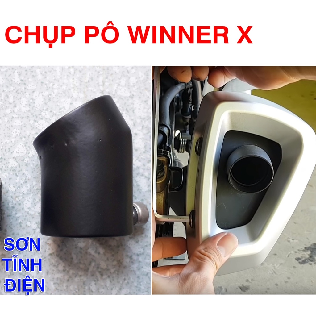 [hcm] Chụp pô Winner X Chụp ống xả SƠN TĨNH ĐIỆN