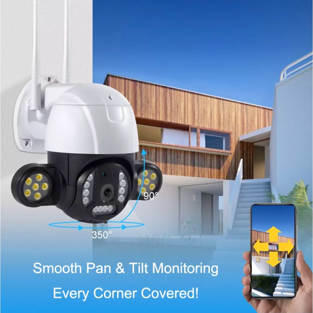 Camera Wifi Tuya FullHD 3MP, loại ngoài trời (Outdoor) , App Smart Life / Tuya -