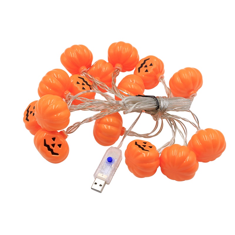 ĐÈN LED DÂY HALLOWEEN MẪU MỚI 2022 BÍ NGÔ dùng trang trí DECOR trong nhà , ban công, ngoài trời dịp lễ hội MOXI