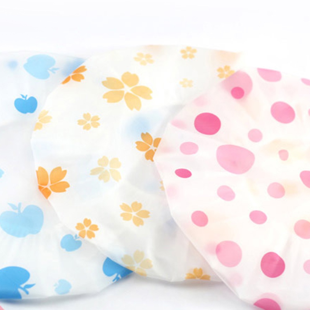 Mũ trùm tóc chống thấm nước họa tiết hoạt hình xinh xắn cho nữ