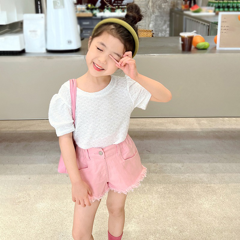 Quần Short Denim Thời Trang Cá Tính Cho Bé Gái
