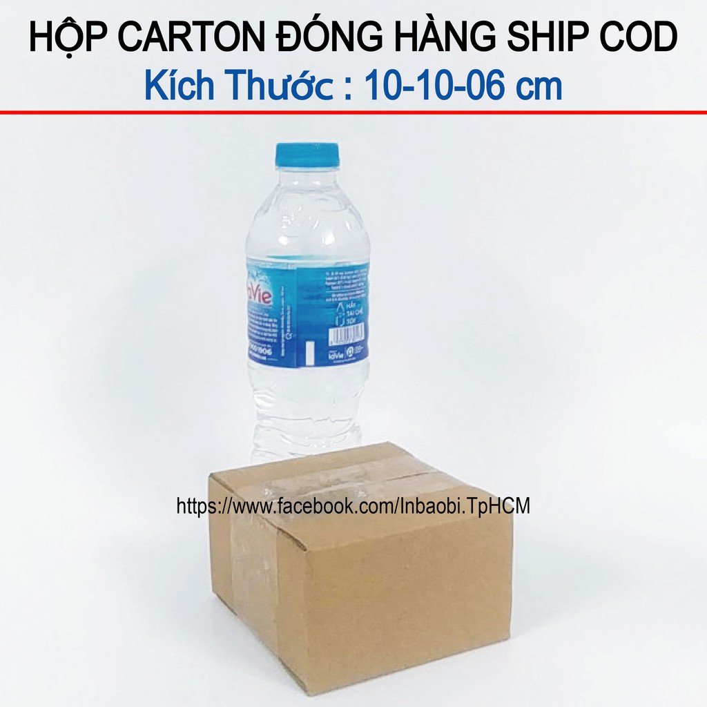 10 Hộp 10x10x6 cm, Hộp Carton 3 lớp đóng hàng chuẩn Ship COD (Green &amp; Blue Box, Thùng giấy - Hộp giấy giá rẻ)