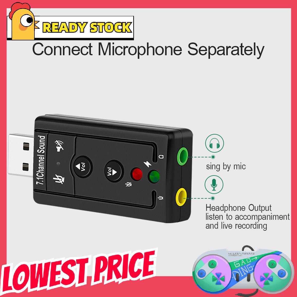 Usb Âm Thanh 7.1 Đầu Cắm 3.5mm Chất Lượng Cao | BigBuy360 - bigbuy360.vn