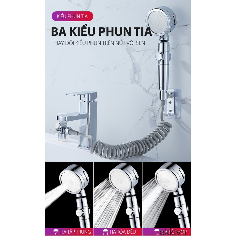 Vòi sen inox 2 chế độ thông minh tiện lợi