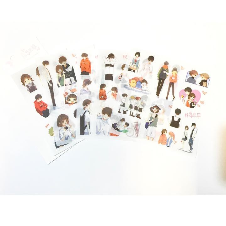 Ảnh dán 6 tấm sticker Honkai Impact 3 album sticker ảnh dán anime idol dễ thương