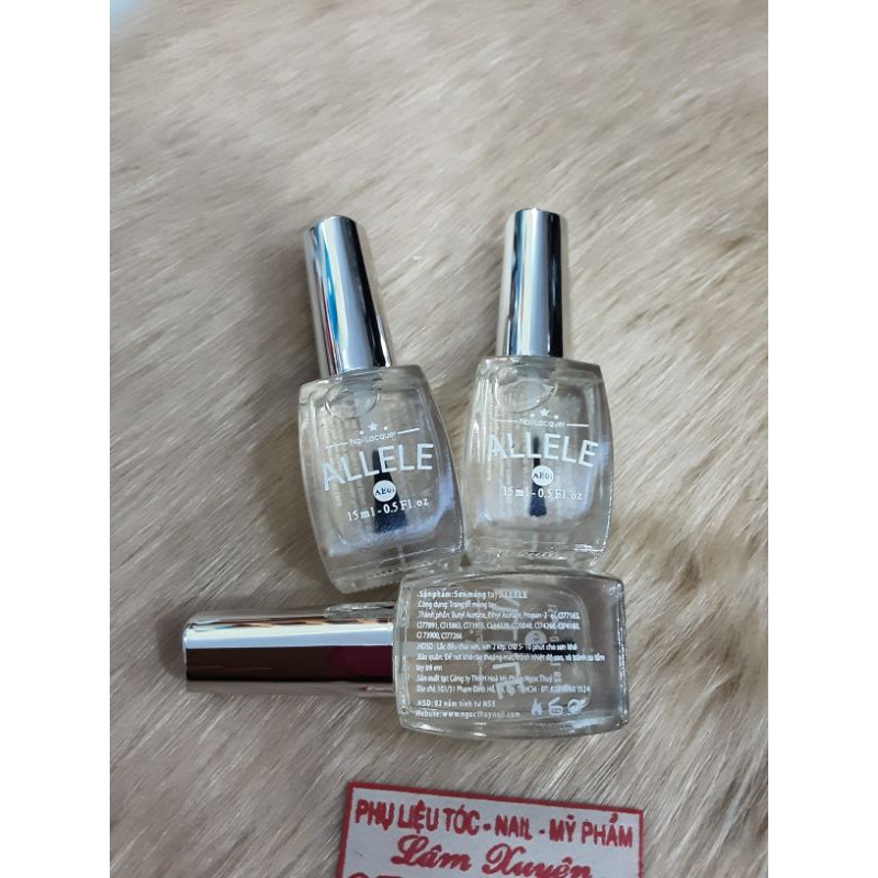 Nước sơn bóng móng tay Alele 15ml♦️GIÁ RẺ♦️màu trắng trong, tạo độ bóng dưỡng móng tay, móng chân