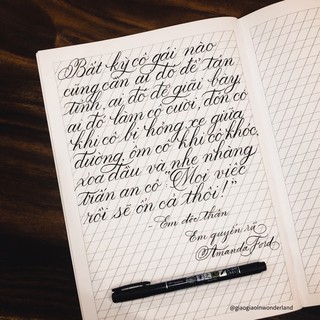 Sổ tập Calligraphy