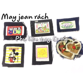 Vải may jean rách